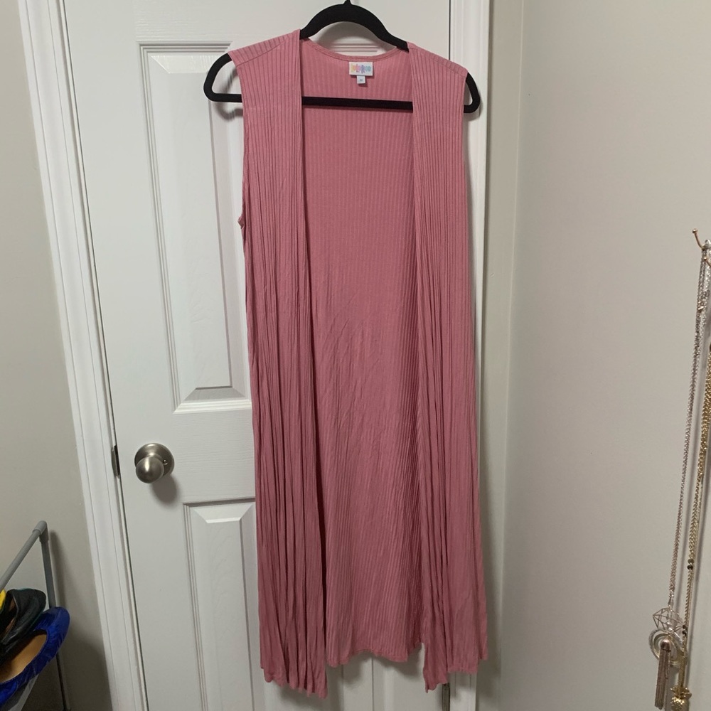 LuLaRoe Joy pink ribbed